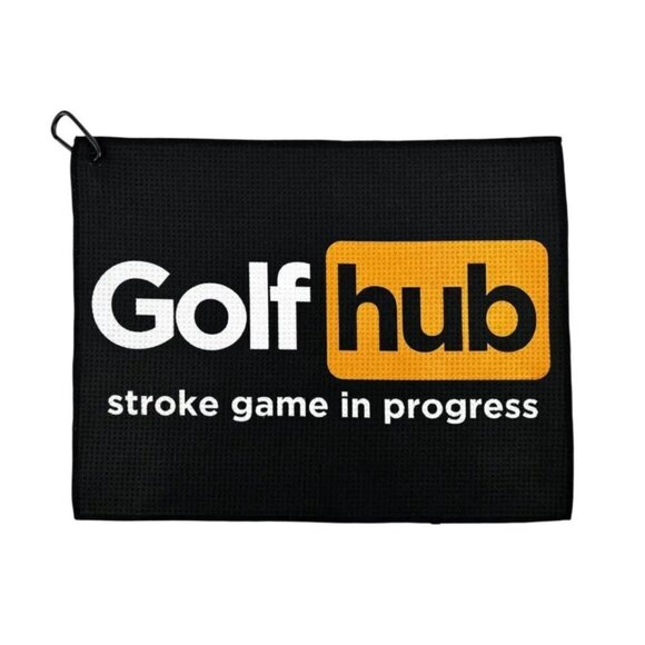 Unbranded Other - Golf Hub Golf Towel Microfiber Fabric Waffle Pattern Towels Tri-Fold Black Funny